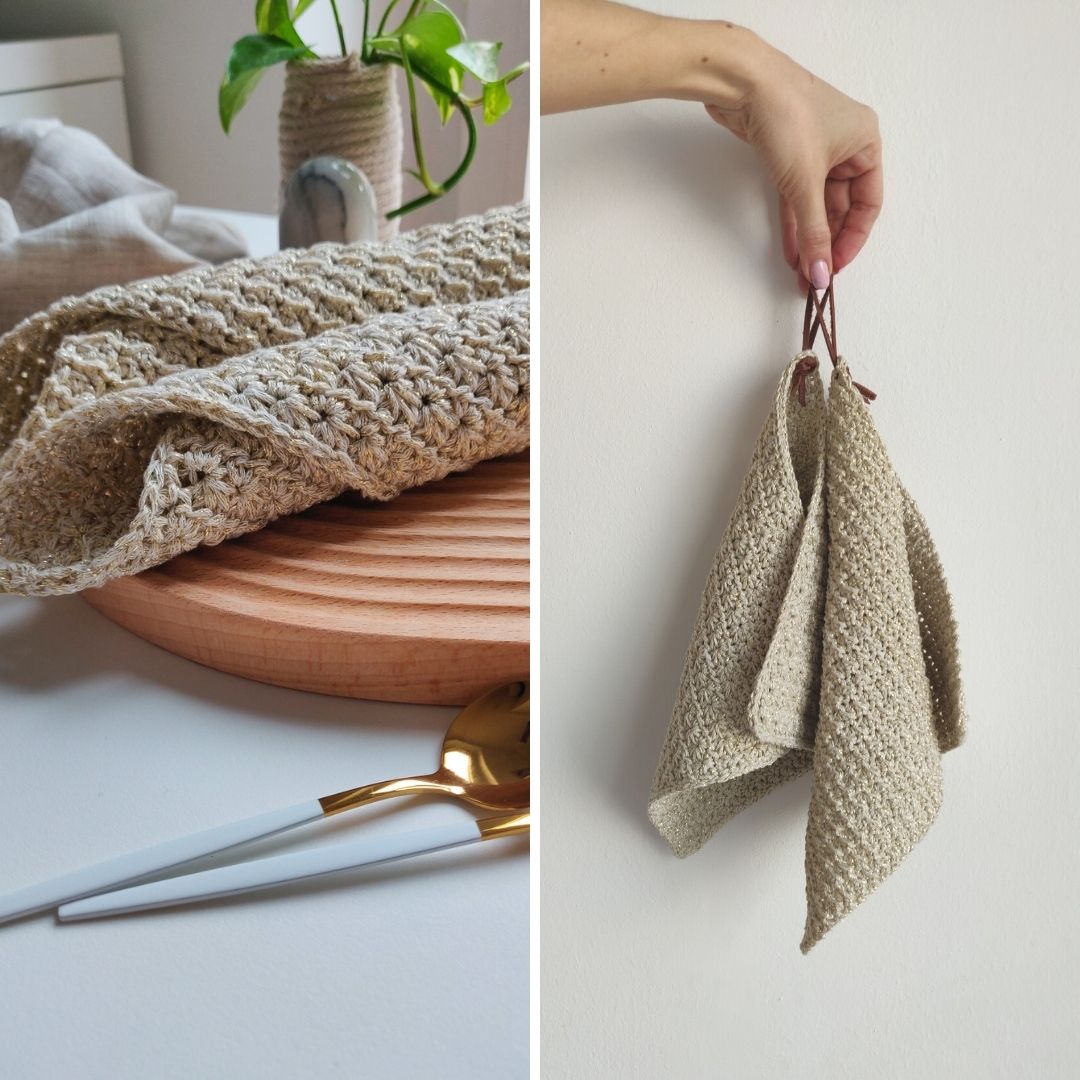 CROCHET PATTERN - Kitchen Decor, Washcloths, Bathroom Decor - the Savon Set - ENGLISH