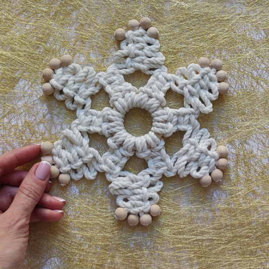 Macrame Pattern Snowflake - PDF Download - ENGLISH