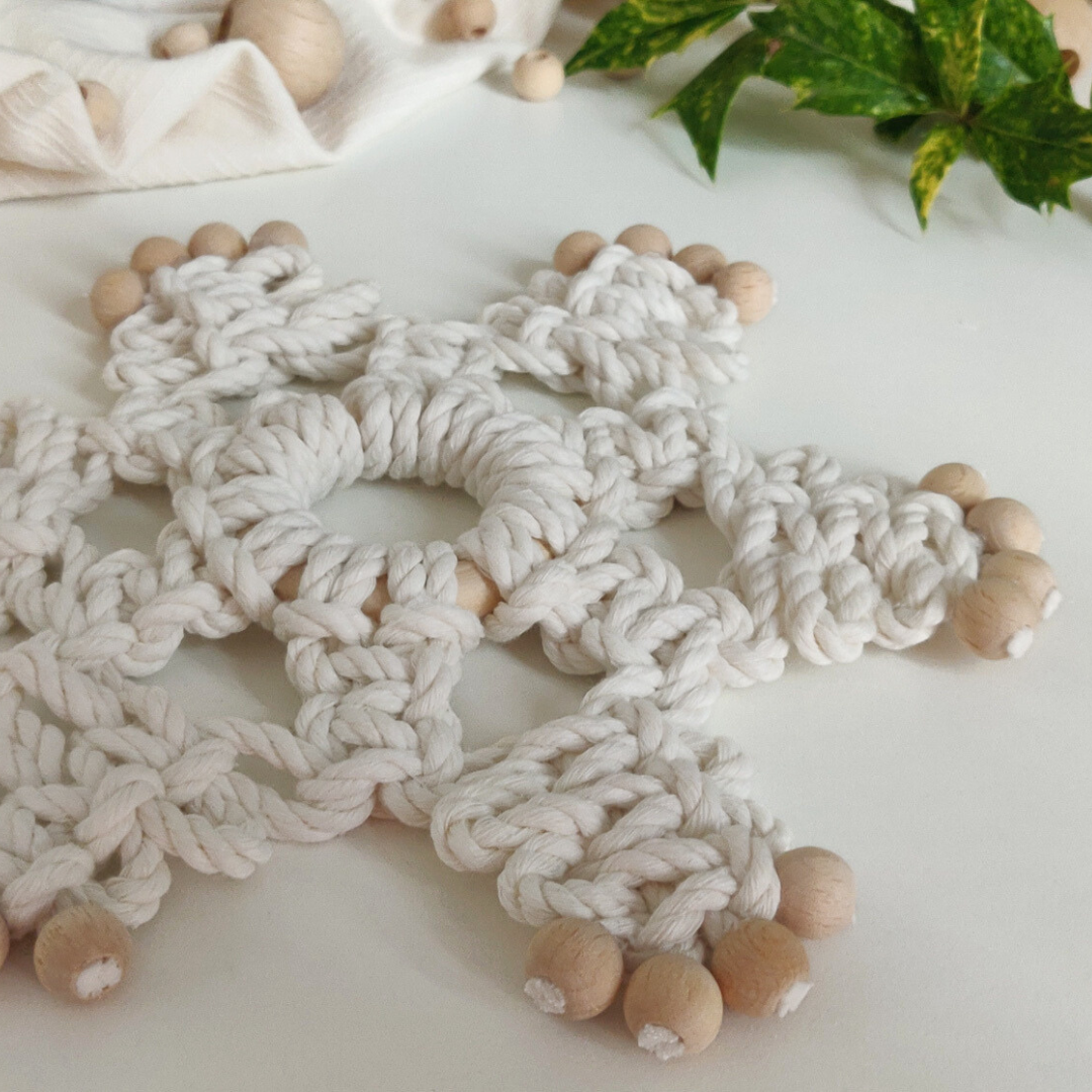 Macrame Pattern Snowflake - PDF Download - ENGLISH