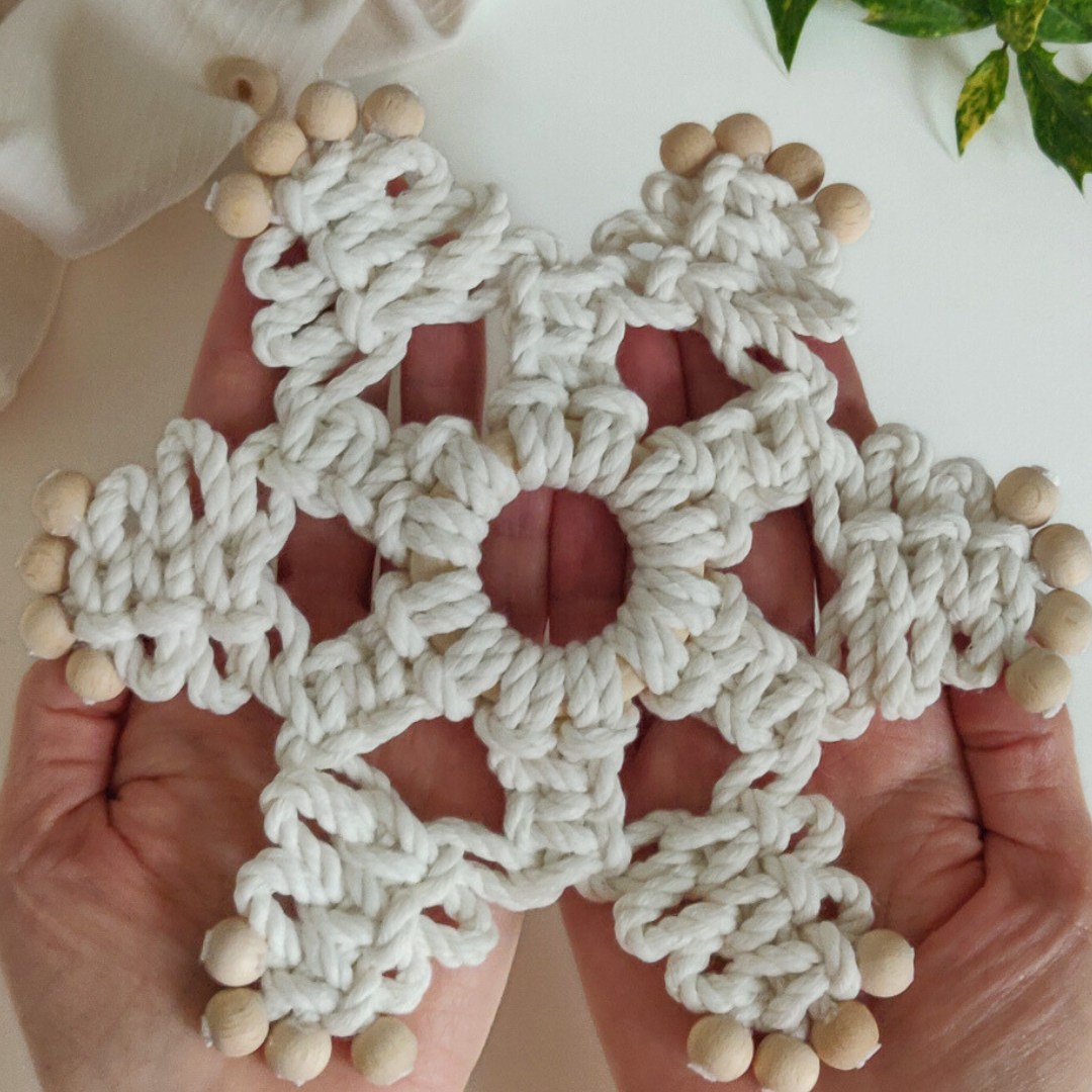 Macrame Pattern Snowflake - PDF Download - ENGLISH