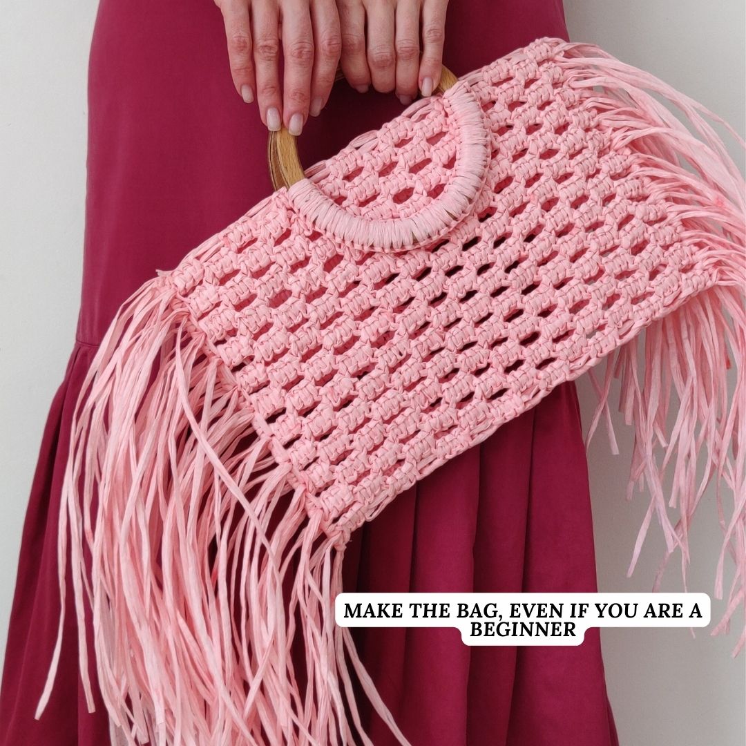 Macrame Pattern - Summer Bag "Angel Wings" - ENGLISH