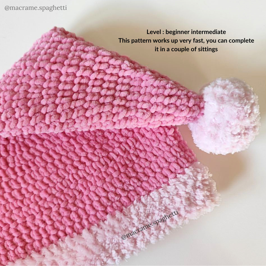 Crochet Santa Hat Pattern - PDF Download - ENGLISH