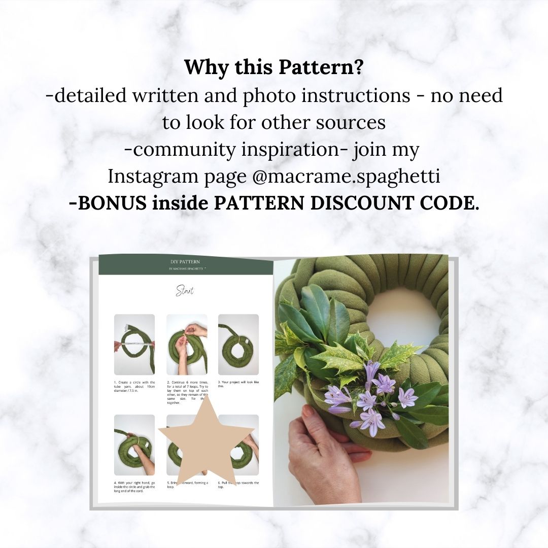 DIY PATTERN in English - Summer Wreath - Instant Digital Download