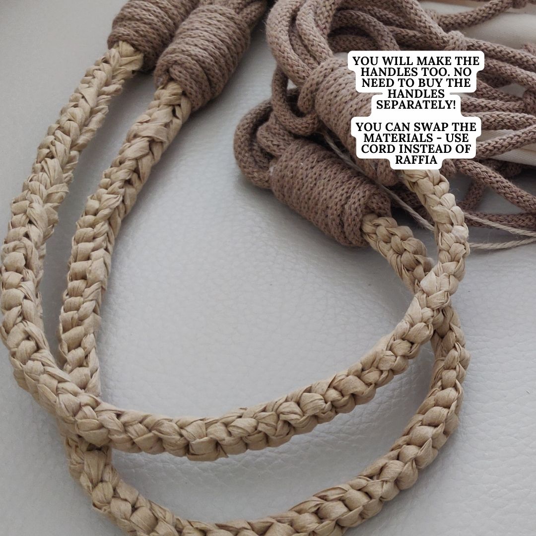 Macrame Shopper Bag Pattern - PDF Download - ENGLISH | ITALIAN