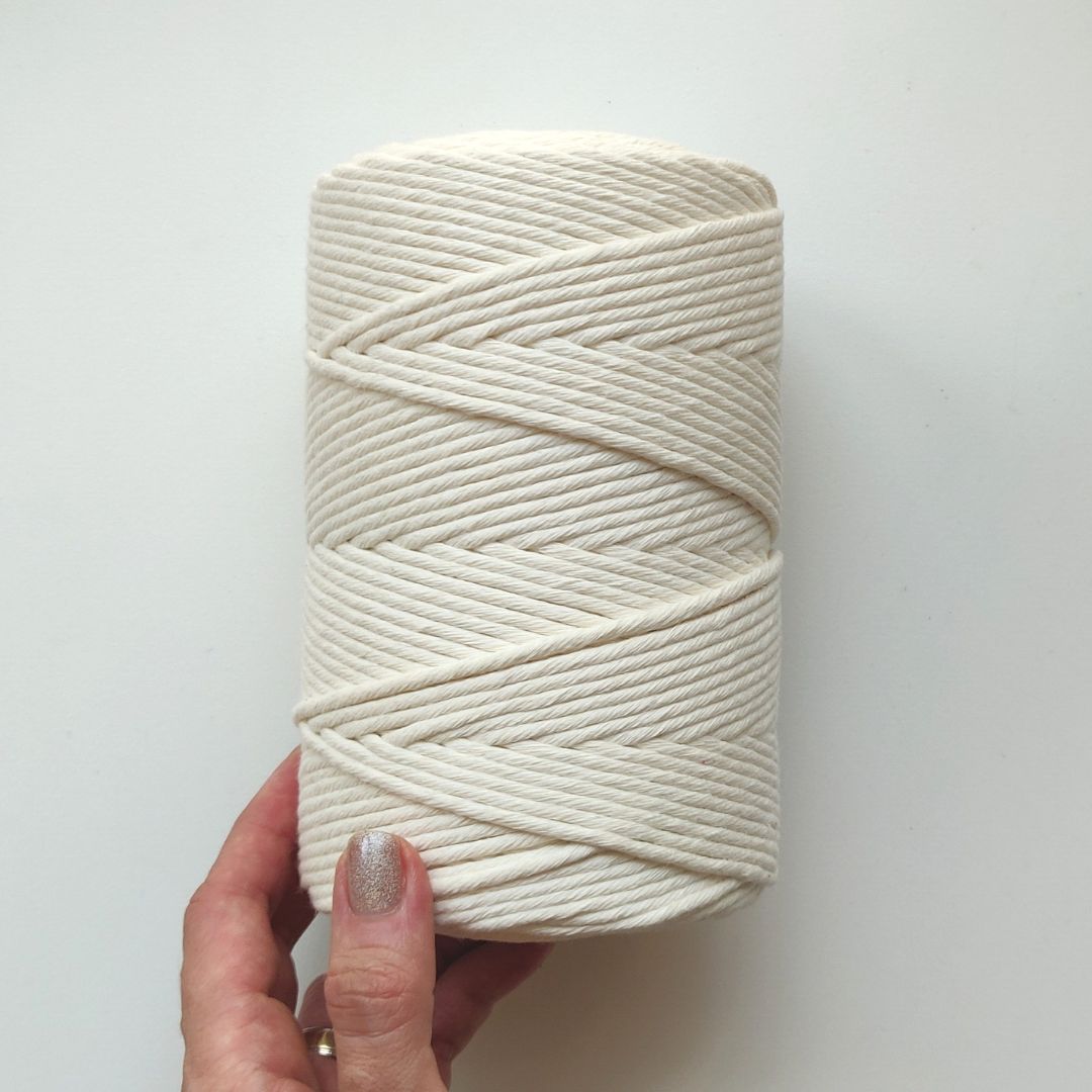 Natural Macrame Cotton String "Light" | 3mm