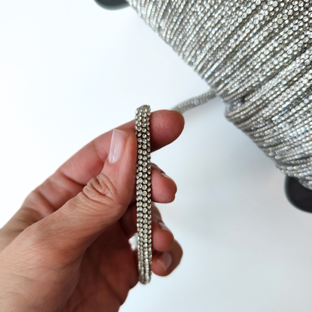 Cordino con strass Crystal | 6 mm