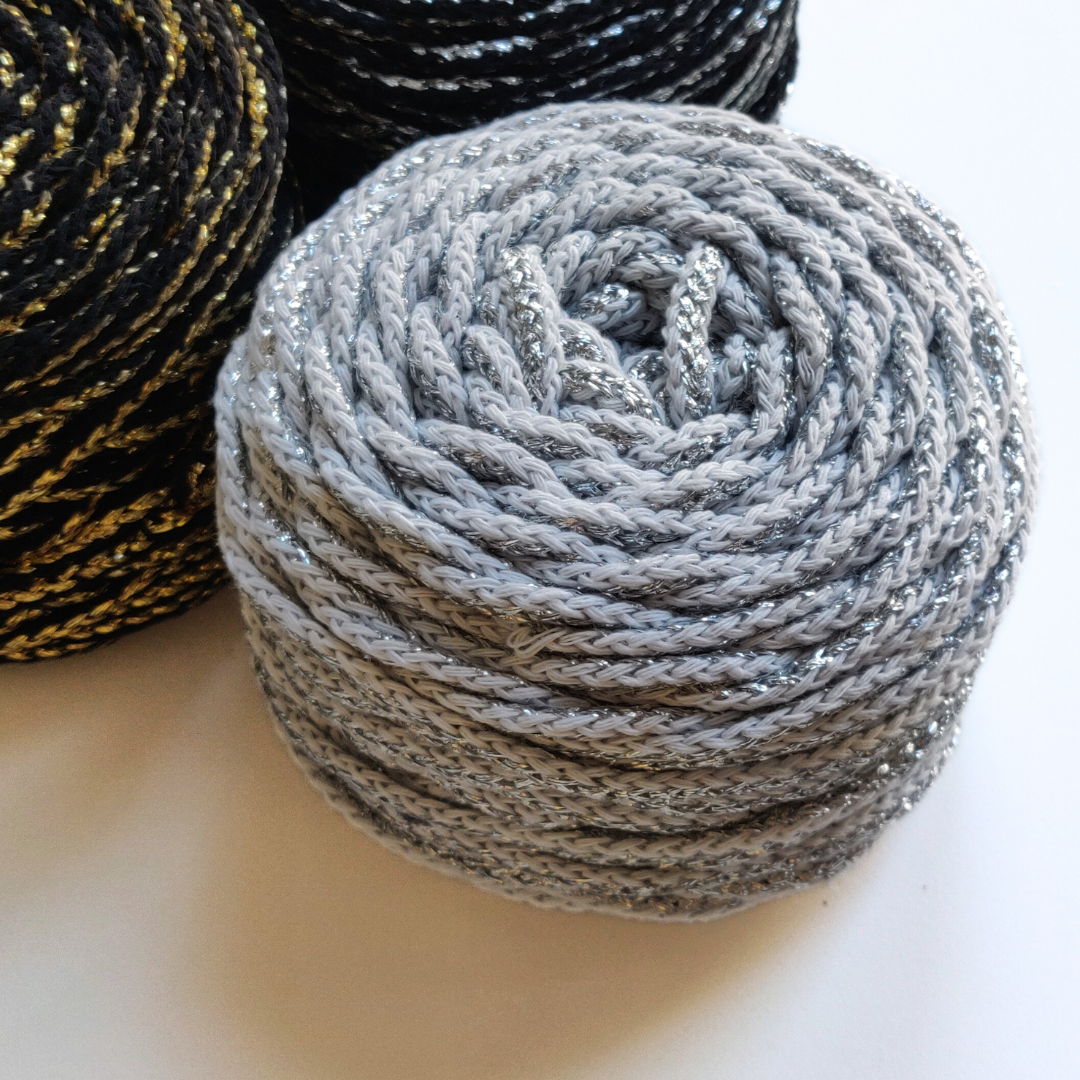 4mm Metallic Air Braided Cord | 50 meters