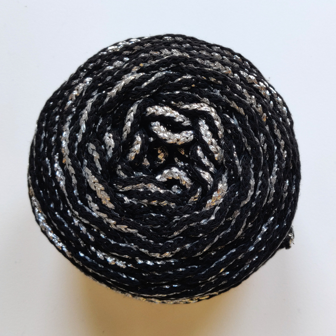 4mm Metallic Air Braided Cord | 50 meters