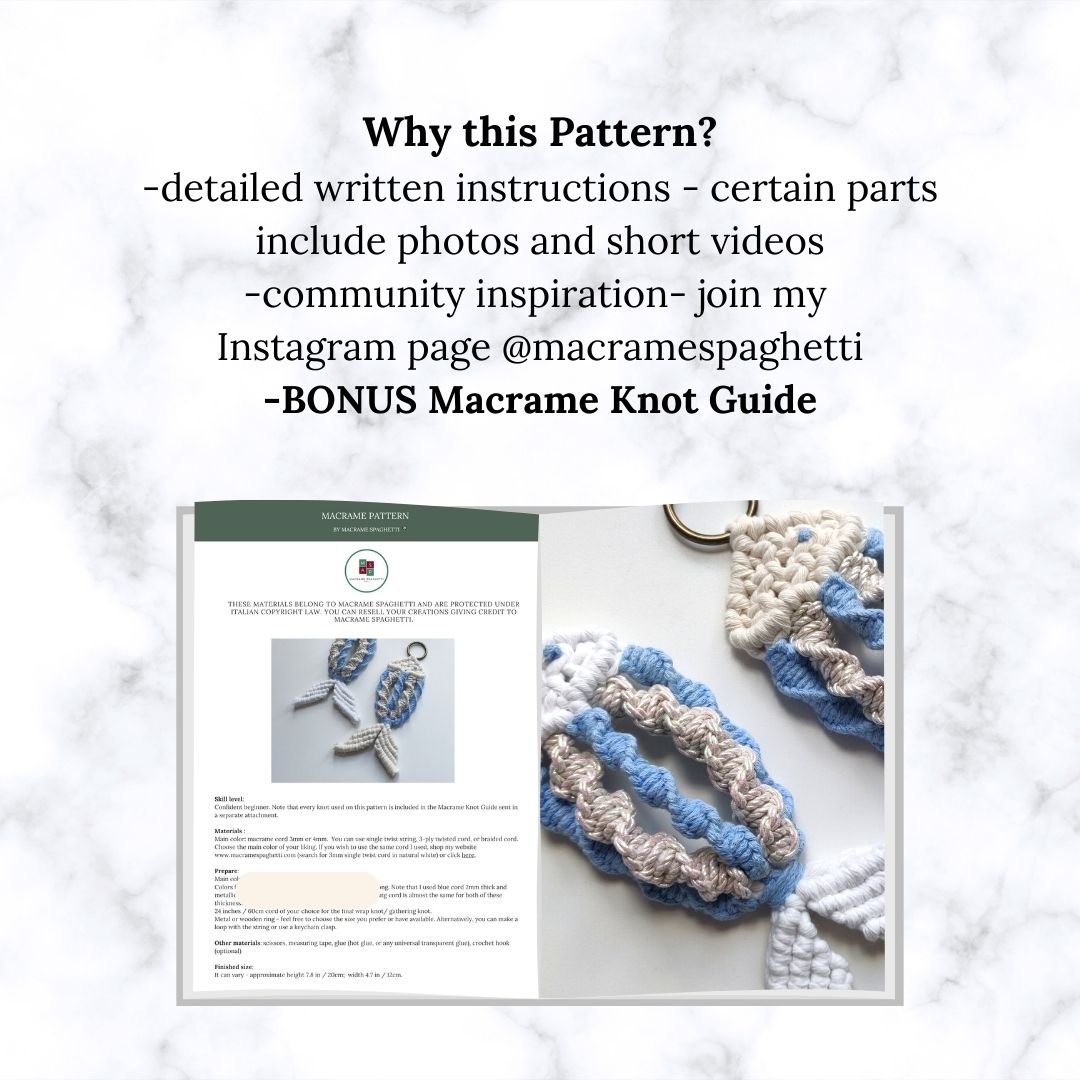 Macrame Fish Pattern - PDF Download - ENGLISH