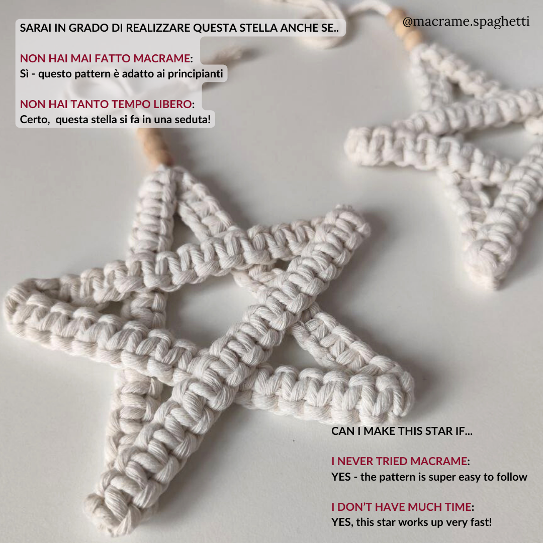 Schema Macramè Stella - ITALIANO