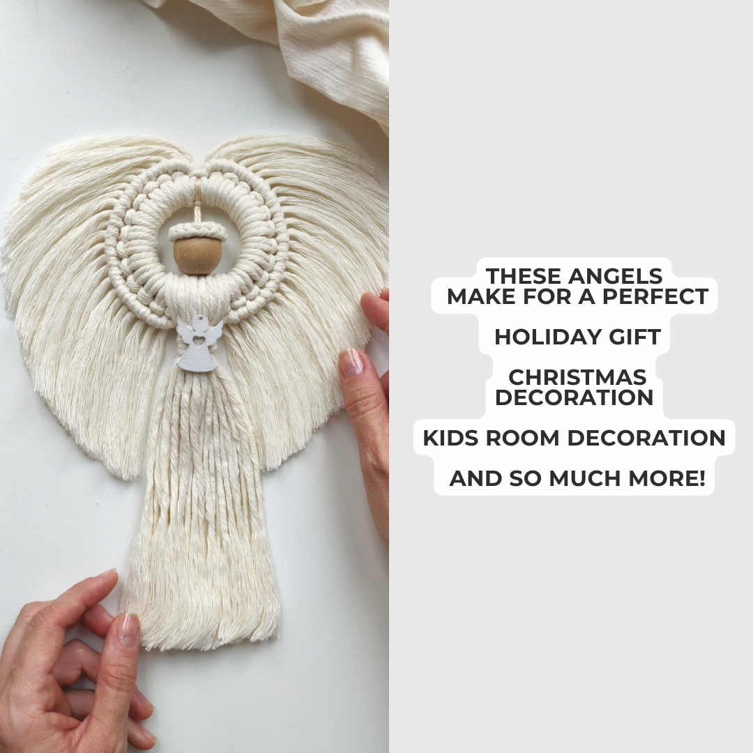 Macrame Mini Angel Pattern - PDF Download - ENGLISH