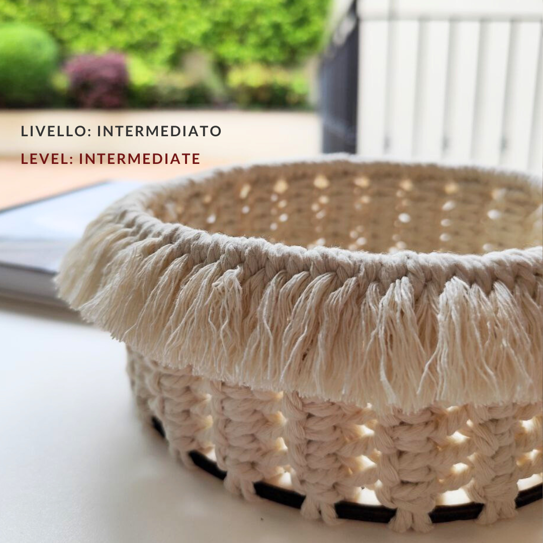 Macrame Pattern - PDF Download - Basket ENGLISH | ITALIAN