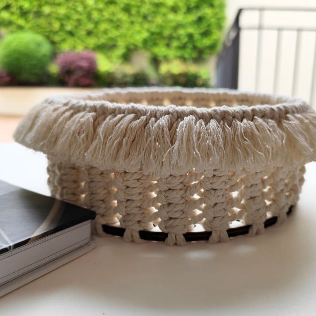 Macrame Pattern - PDF Download - Basket ENGLISH | ITALIAN