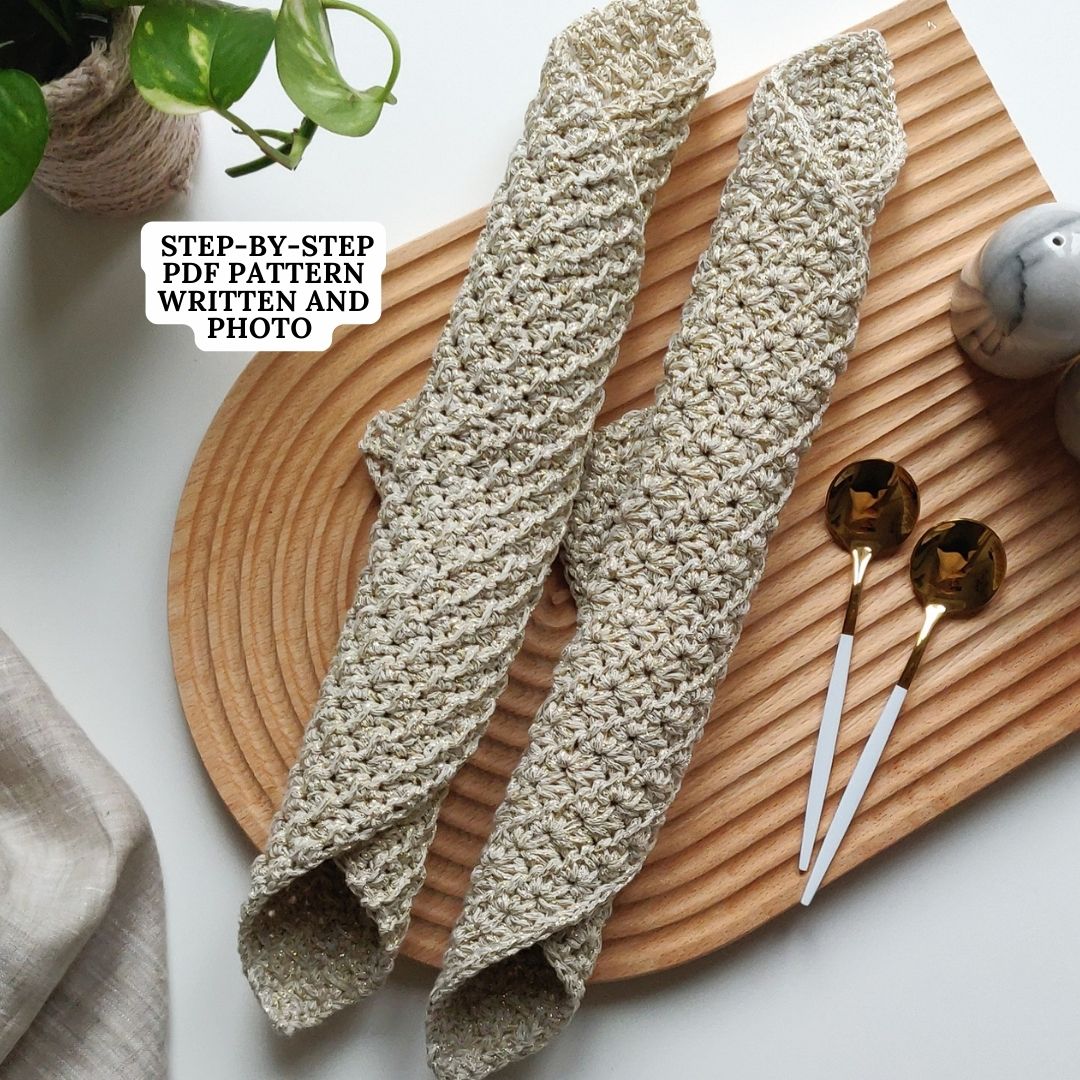 CROCHET PATTERN - Kitchen Decor, Washcloths, Bathroom Decor - the Savon Set - ENGLISH