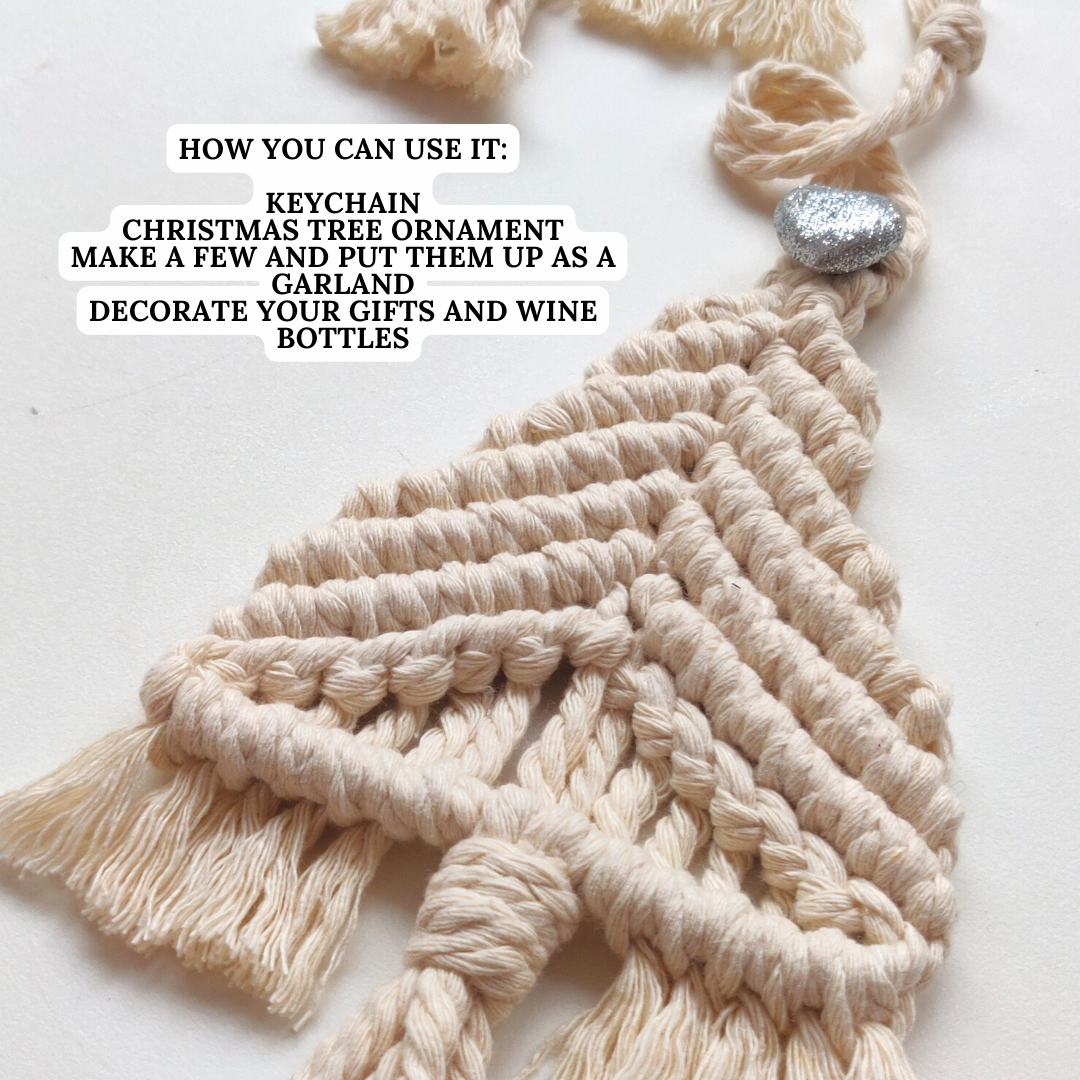 Macrame Christmas Tree Pattern - PDF Download - ENGLISH