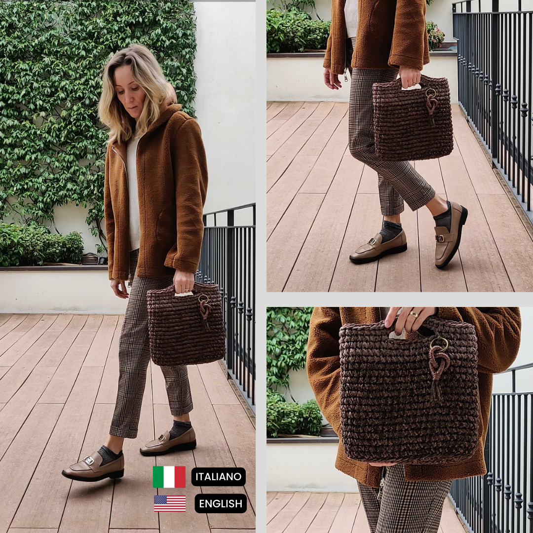 Crochet Bag "Garda Medium" Pattern - PDF Download - ENGLISH | ITALIANO