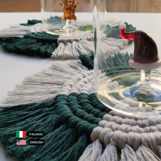 Macrame Coaster Pattern - PDF Download - ENGLISH | ITALIANO