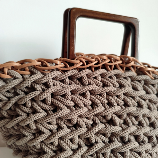 Macrame Spaghetti kit borsa Roma color talpa