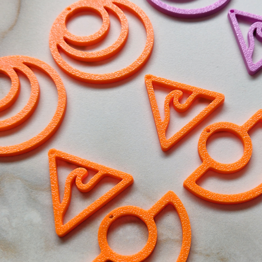 Macrame Earring Blanks TUTTI FRUTTI