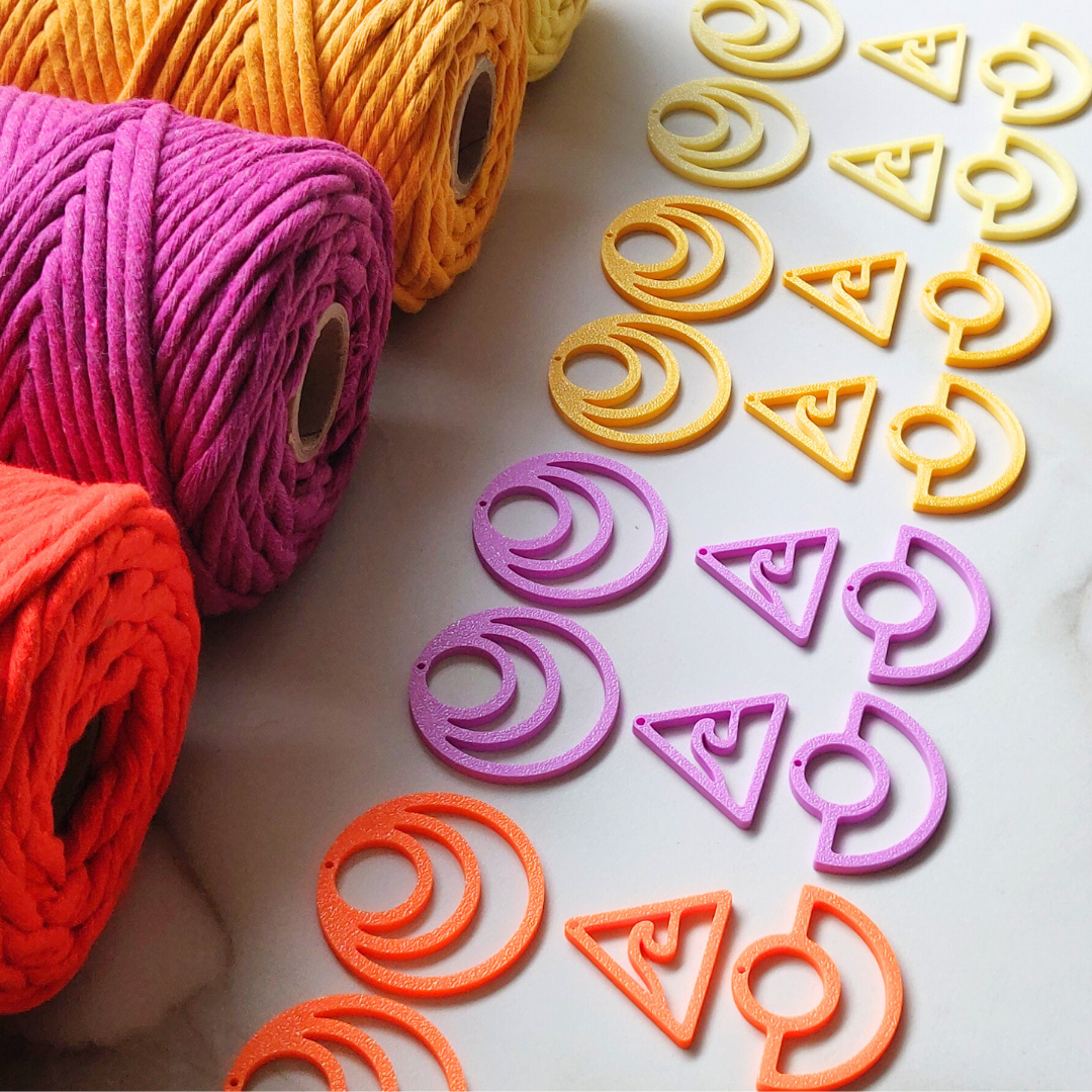 Macrame Earring Blanks TUTTI FRUTTI