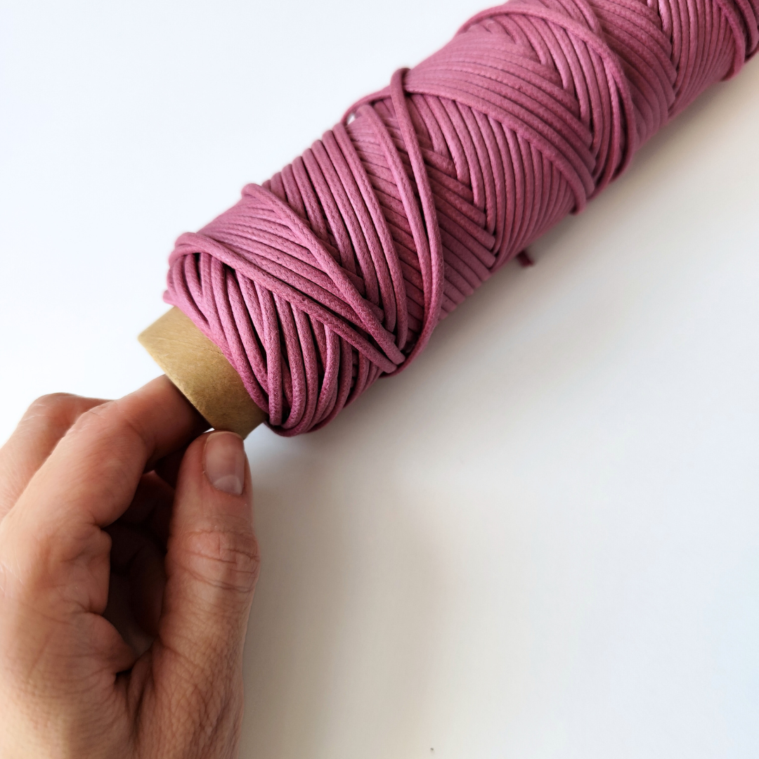 Cordoncino cerato in cotone | Orchidea & Malva 2.5 mm, 3.5 mm
