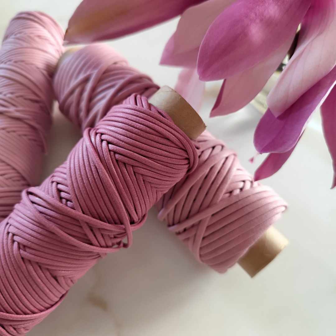 Cordoncino cerato in cotone | Orchidea & Malva 2.5 mm, 3.5 mm
