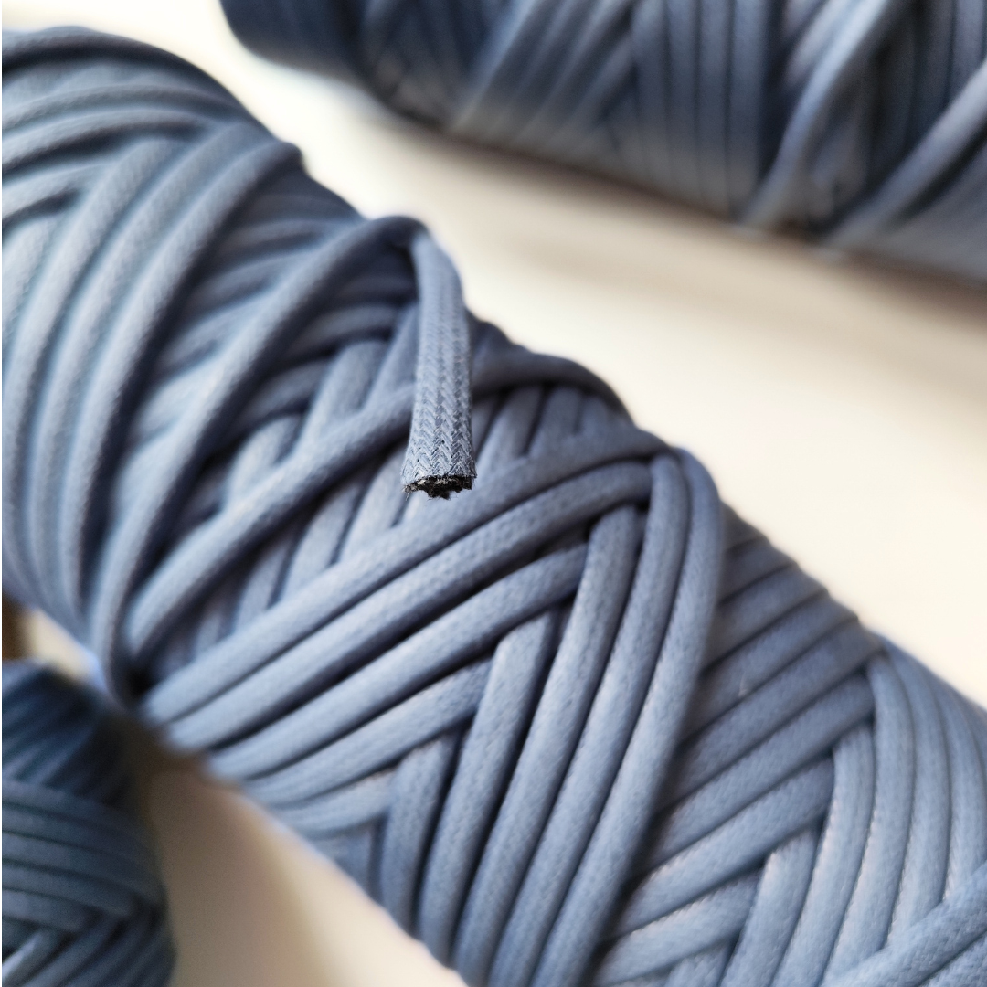 Cordoncino cerato in cotone | Denim 2.5 mm, 3.5 mm