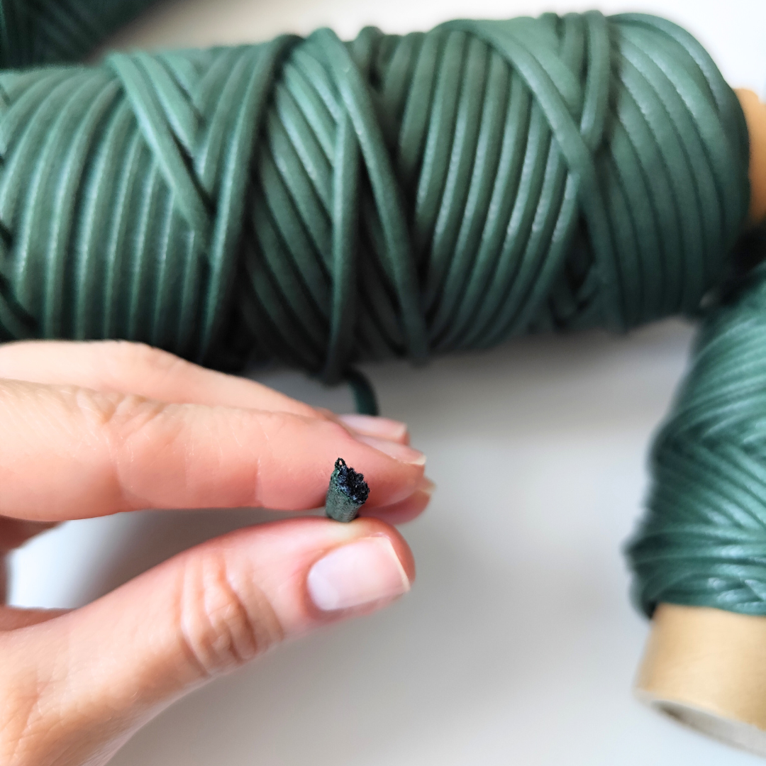 Cordoncino cerato in cotone | Verdone 2.5 mm, 3.5 mm