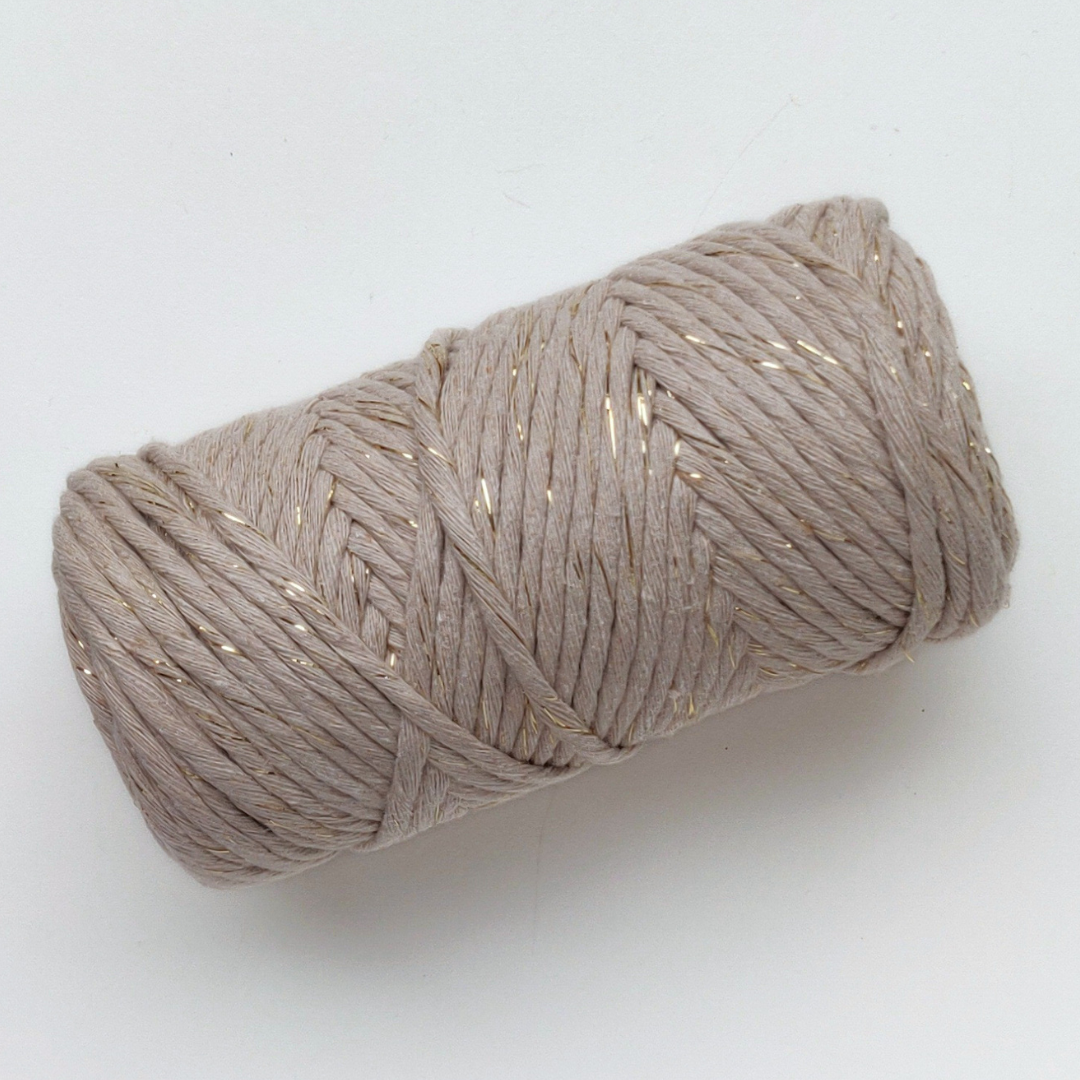 3mm Cotton Metallic Single Twist String