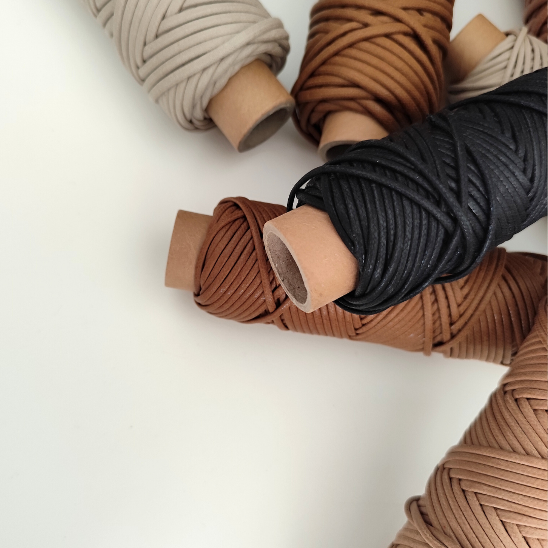 Cotton Waxed Cord - 2.5 mm, 3.5 mm