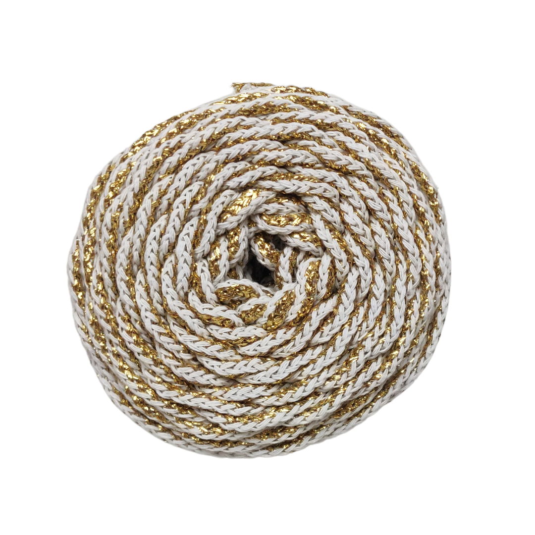 4mm Metallic Air Braided Cord | 50 meters