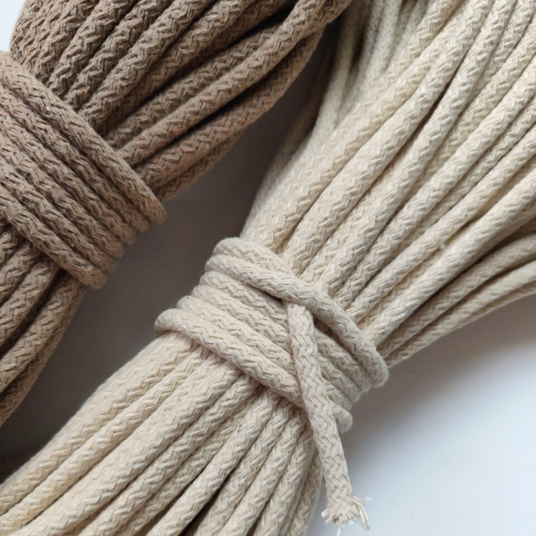 7mm Braided Cotton Cord with Core