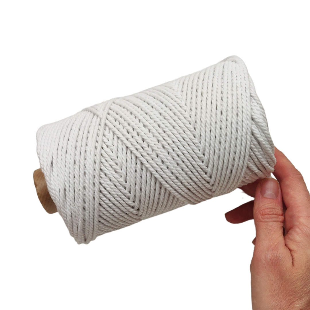 2mm Cotton 3-Ply Twisted Rope