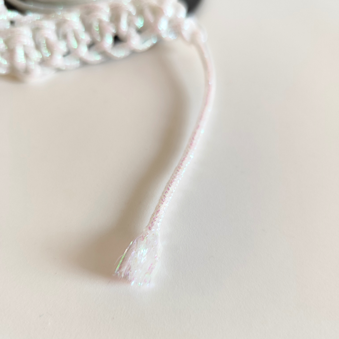 Cordino intrecciato iridescente lurex da 3 mm | 50 metri