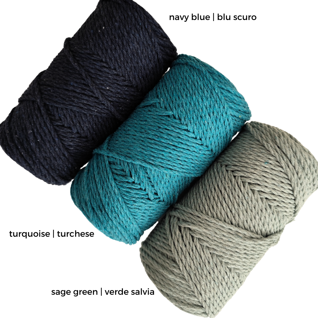 Corda twisted in cotone a 3 capi | 2.5 mm