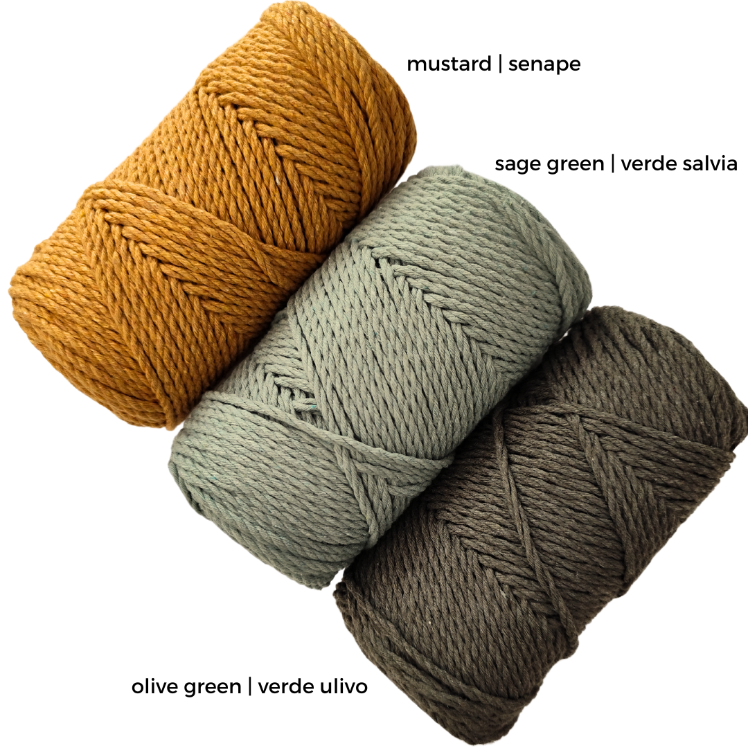 Corda twisted in cotone a 3 capi | 2.5 mm