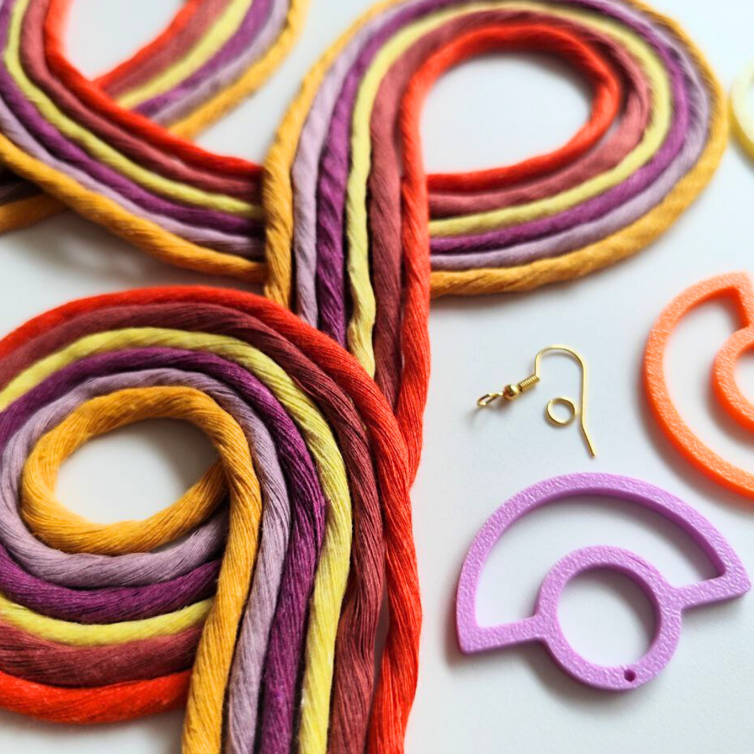 Macrame Earring Blanks TUTTI FRUTTI