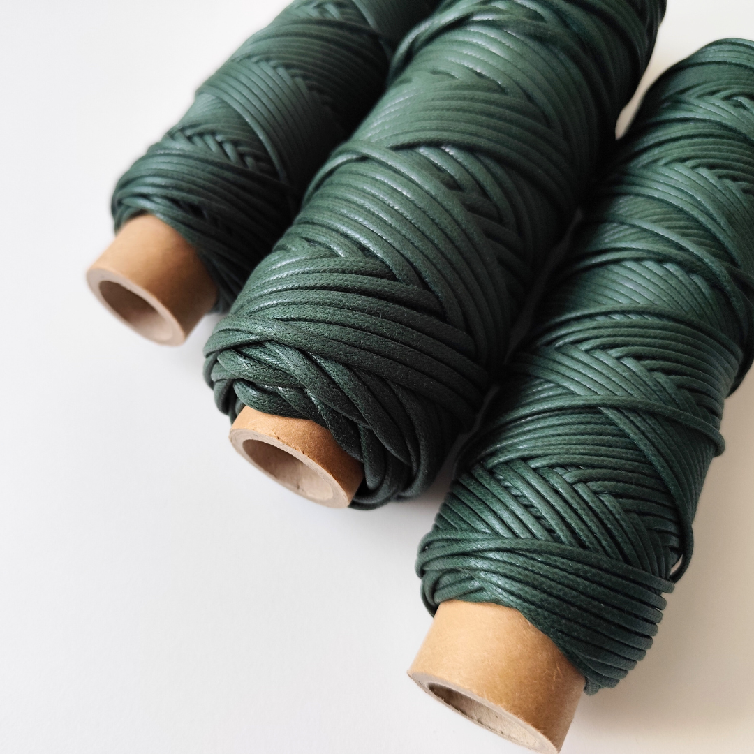 Cordoncino cerato in cotone | Verdone 2.5 mm, 3.5 mm