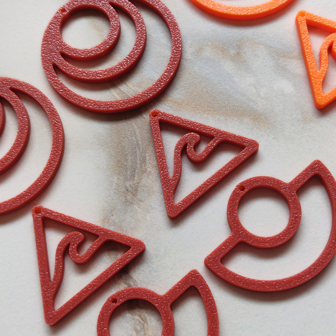 Macrame Earring Blanks TUTTI FRUTTI
