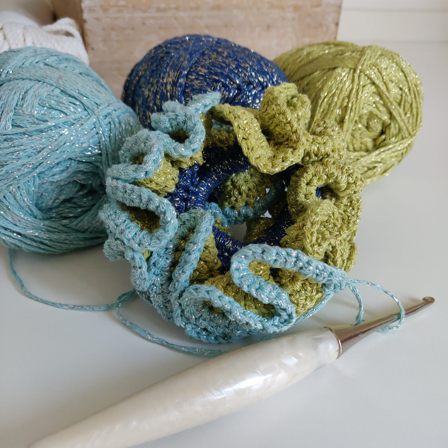 Filato 2mm, Cotone e Glitter