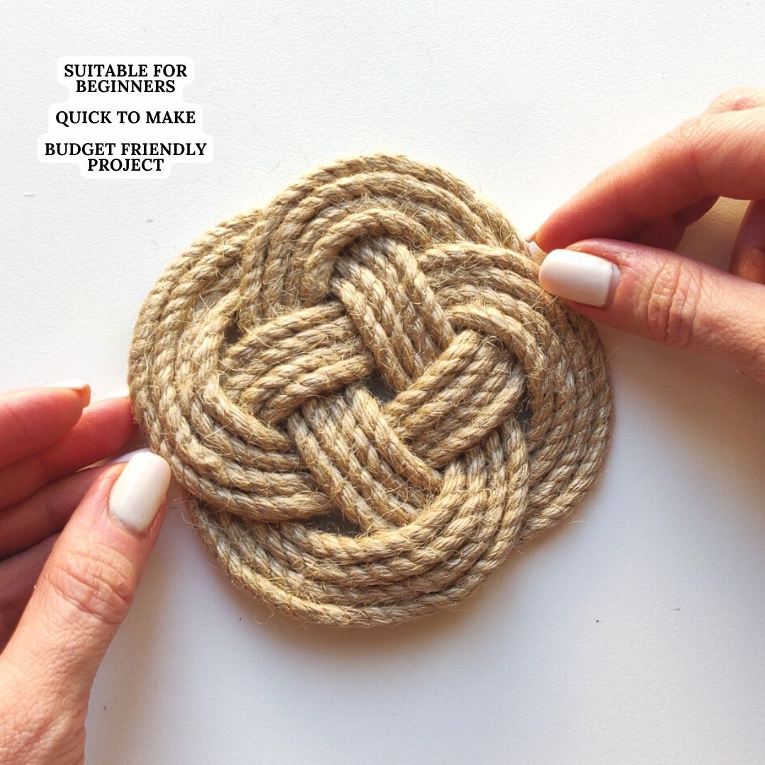 Macrame Jute Coaster Pattern - PDF Download - ENGLISH