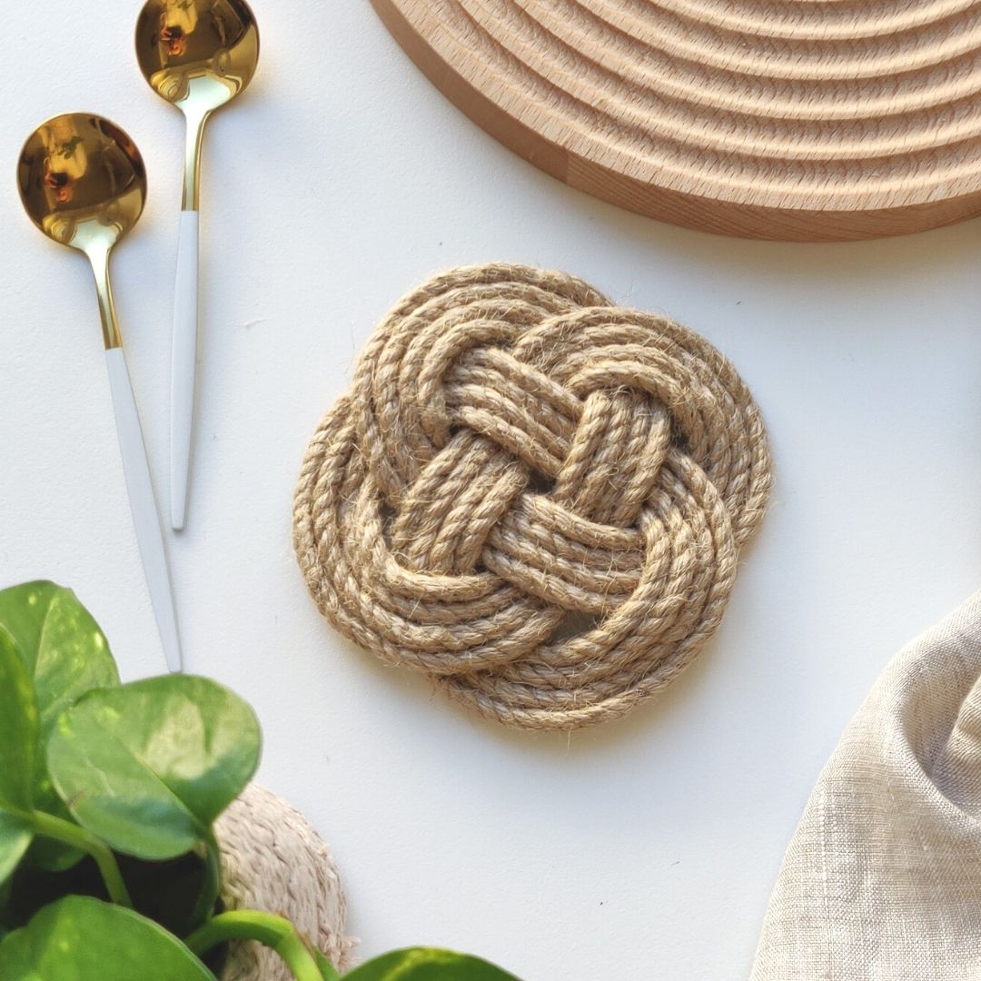 Macrame Jute Coaster Pattern - PDF Download - ENGLISH