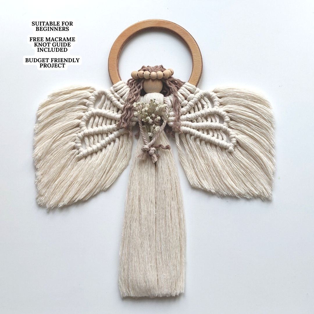 Macrame Angel Pattern - PDF Download - ENGLISH | ITALIANO