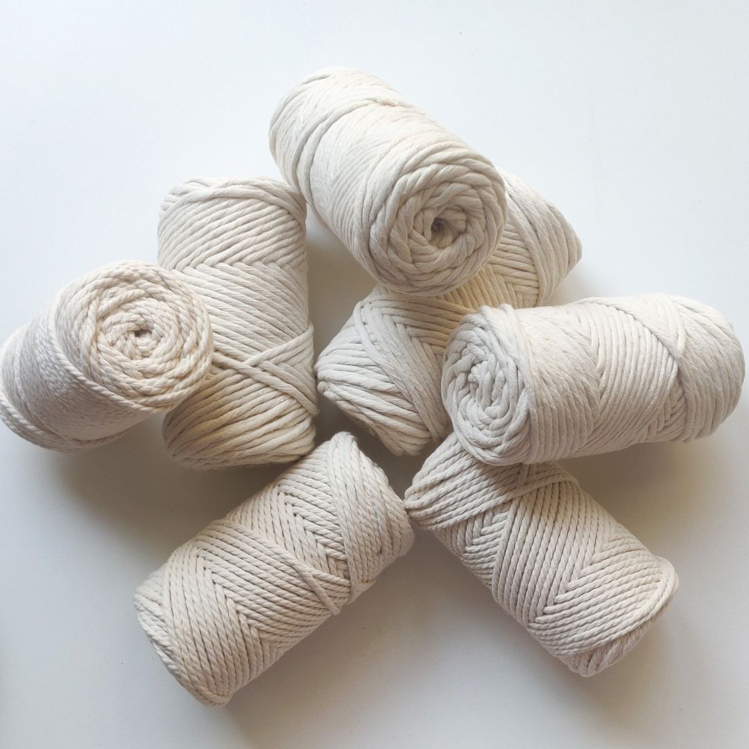 3mm Recycled Delux Cotton String and 3-ply Cord – Macrame Spaghetti