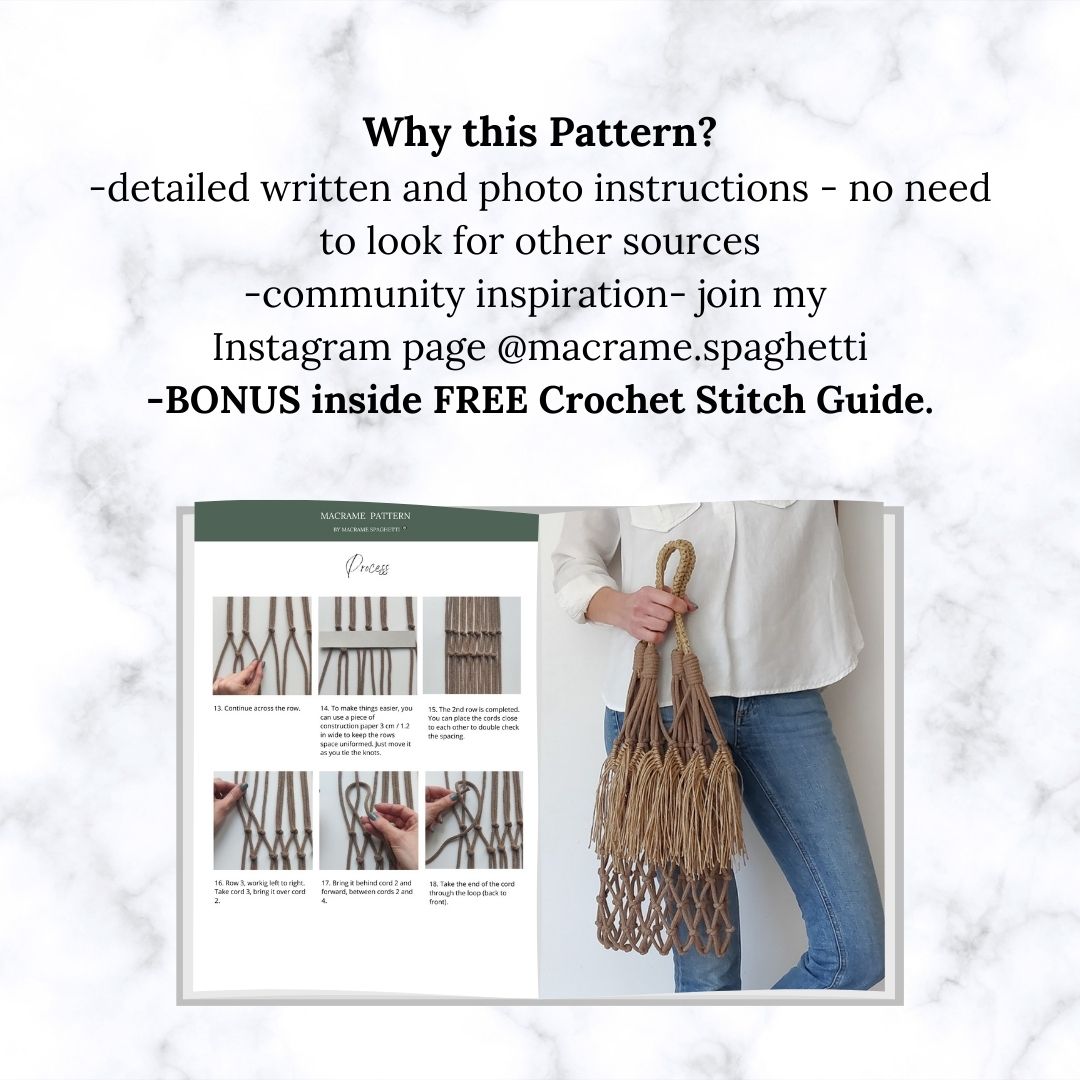 Schema Shopper Macramè - Tutoral PDF Scaricabile - ITALIANO