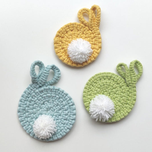 Macrame Easter Bunny Coaster Pattern - PDF Download - ENGLISH