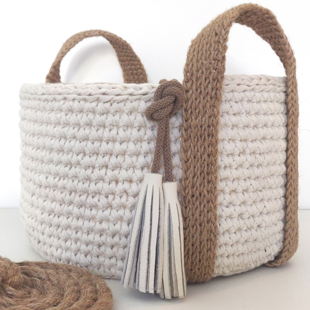 CROCHET PATTERN - Basket - kitchen decor, bathroom decor - ENGLISH