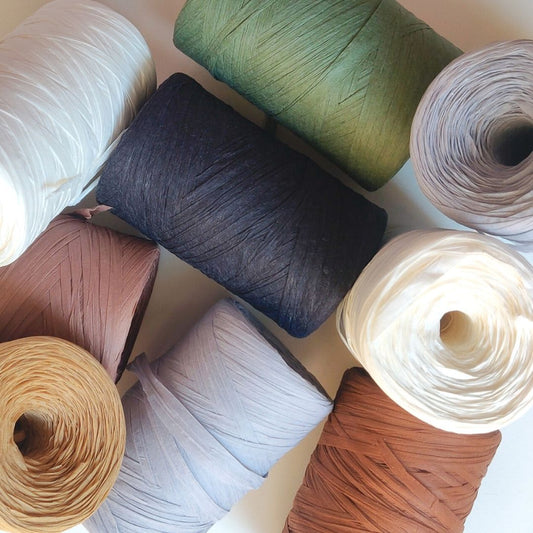 wood paper raffia in multiple colors