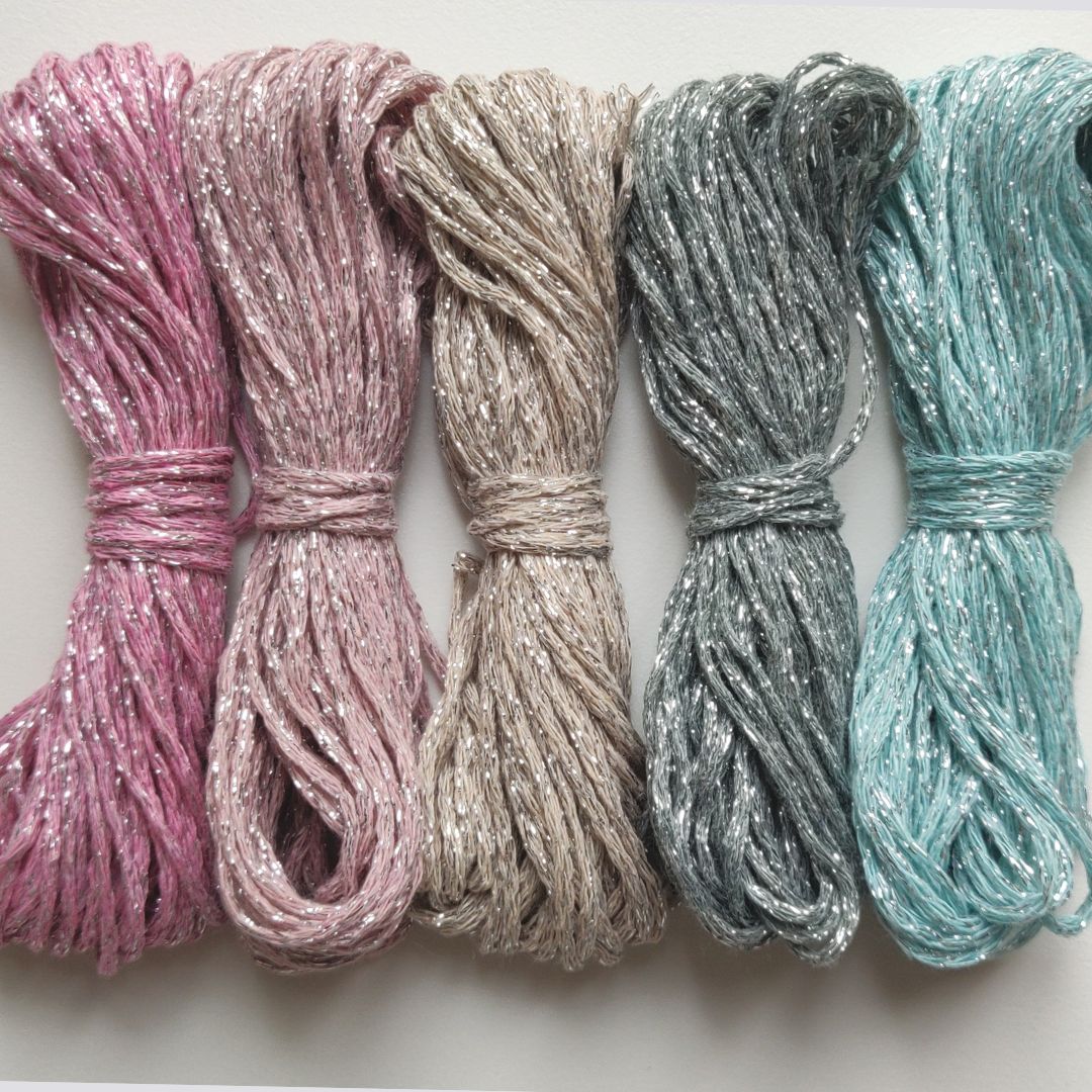 Filato 2mm, Cotone e Glitter
