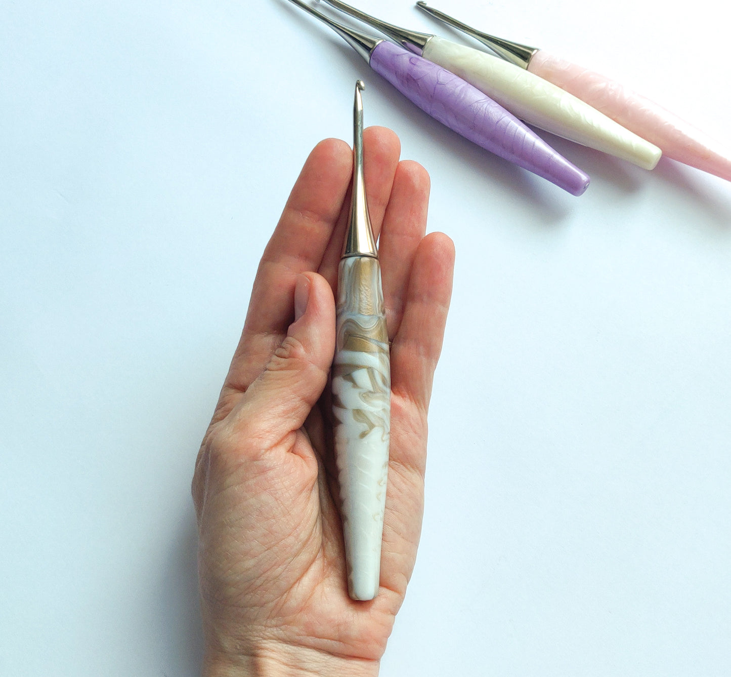 Marble Design Crochet Hooks